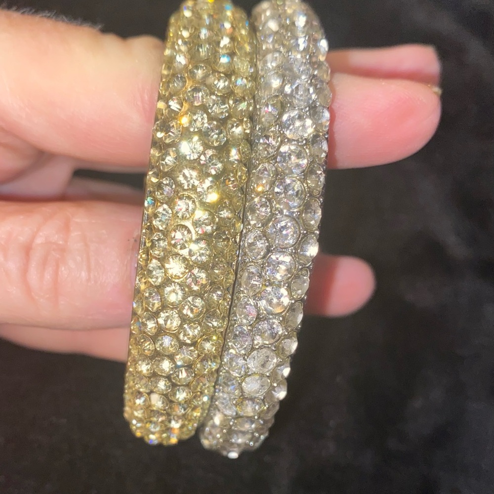Two Sparkly Rhinestone Bangles - image 2